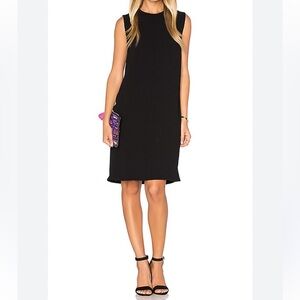 Revolve Vince Black Midi Shift Dress sleeveless LBD closet staple large